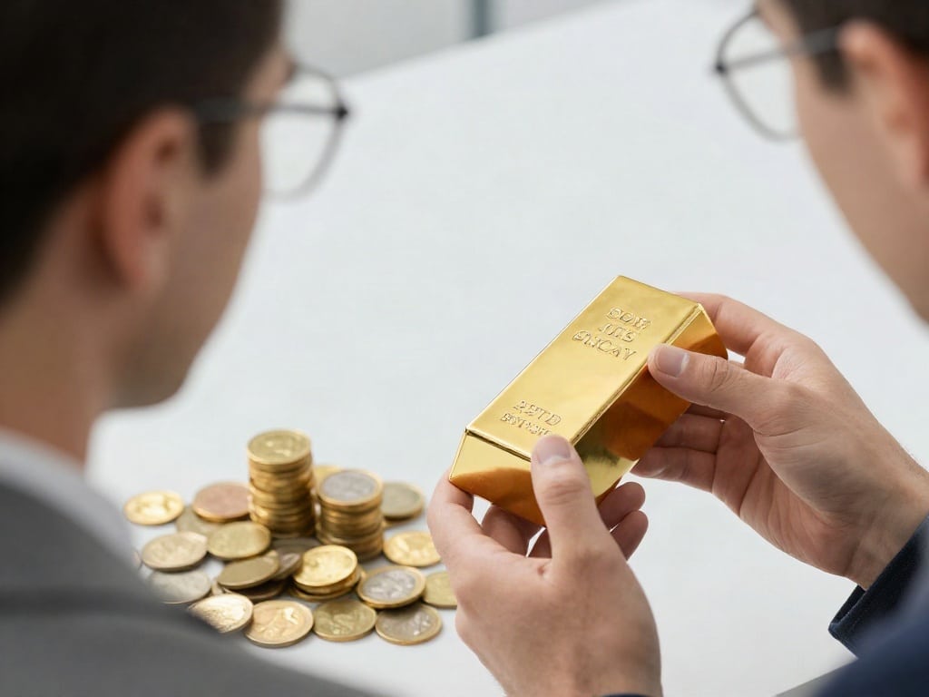 Goldmünzen oder Goldbarren