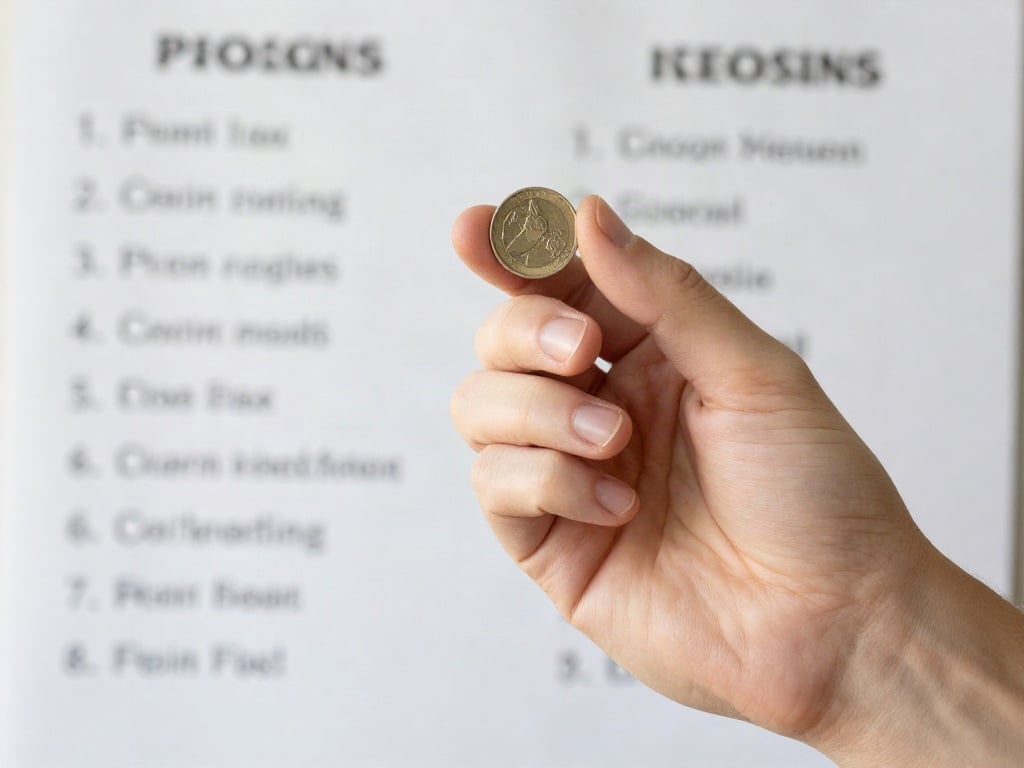 Münze werfen Entscheidung